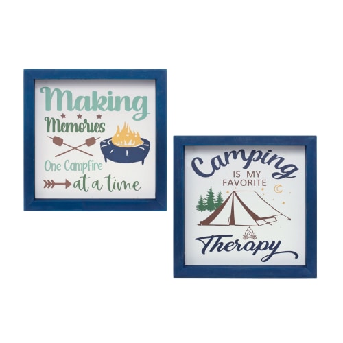 Melrose International Camping Signs Set of 4
