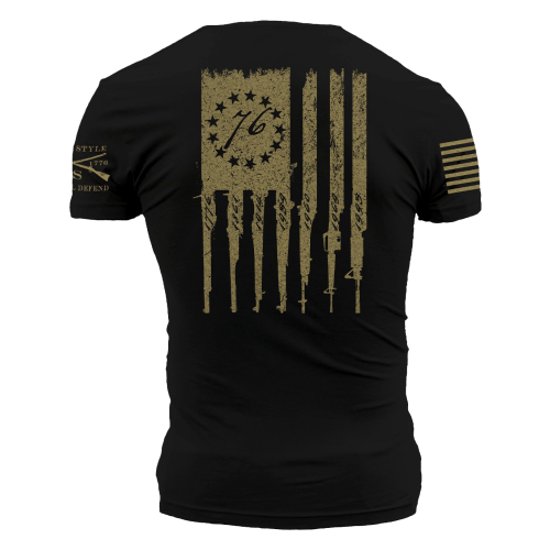 Grunt Style Betsy Rifle Flag Short-Sleeve T-Shirt for Men