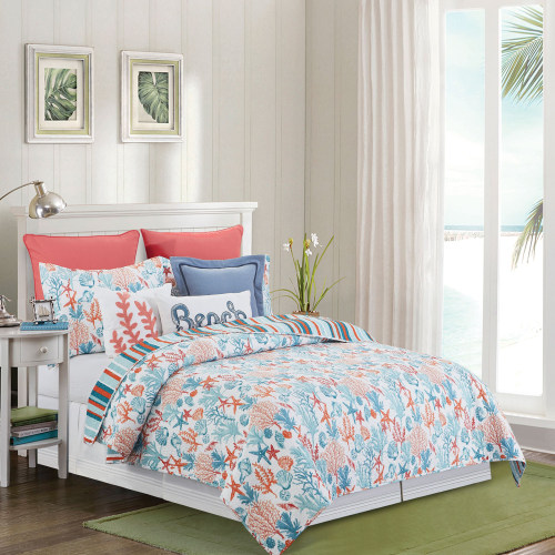 C&F Home Tangerine Coast Quilt Set