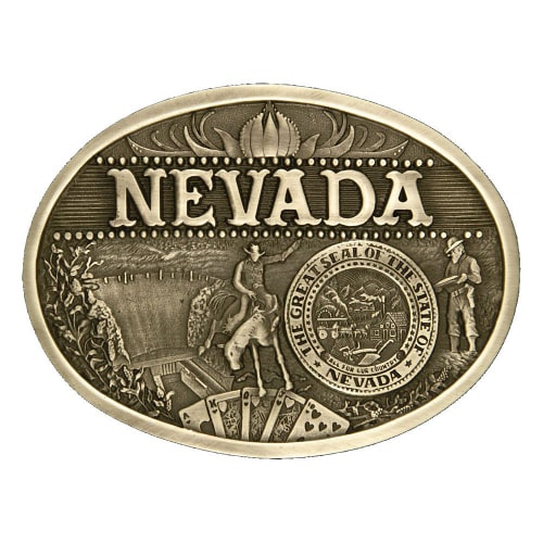 Montana Silversmiths Nevada State Heritage Attitude Buckle