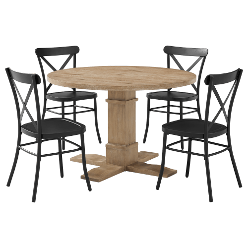 Crosley Joanna 5-Piece Round Dining Set with Camille Chairs