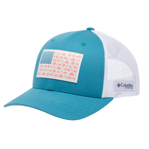 Columbia PFG Fish Friends Flag Snapback Cap for Ladies