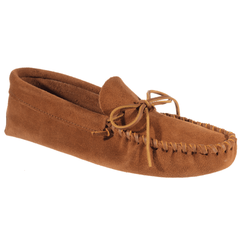 Minnetonka Moccasin Leather Laced Softsole Moccasins for Men
