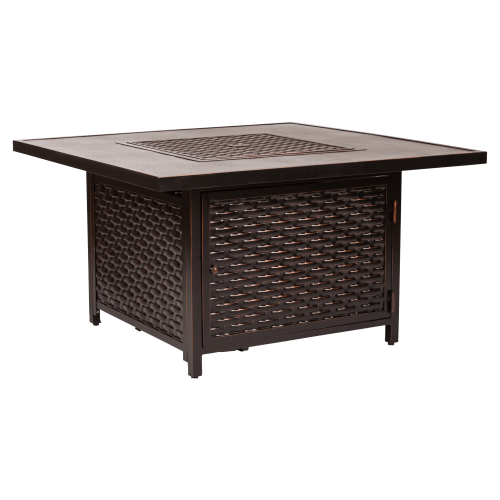 Fire Sense Baker Aluminum Square Liquid Propane Gas Fire Pit