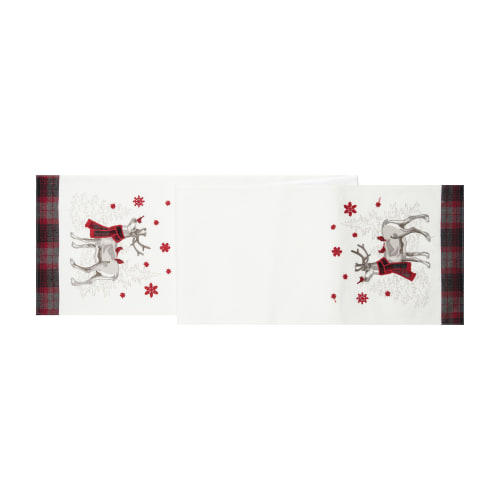 C&F Home Frosty Deer Table Runner