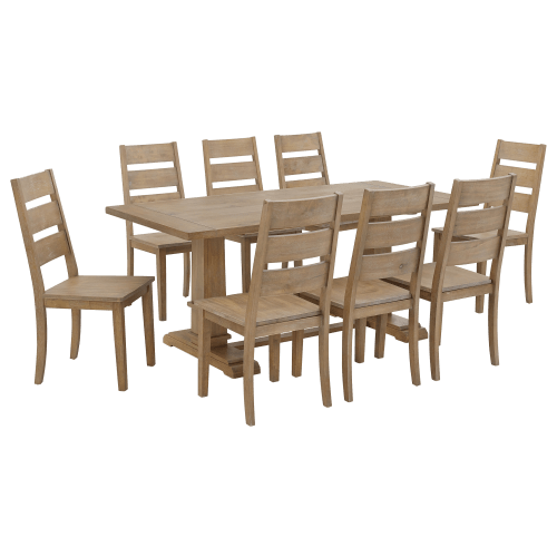 Crosley Joanna 9-Piece Dining Set with Ladder Back Chairs