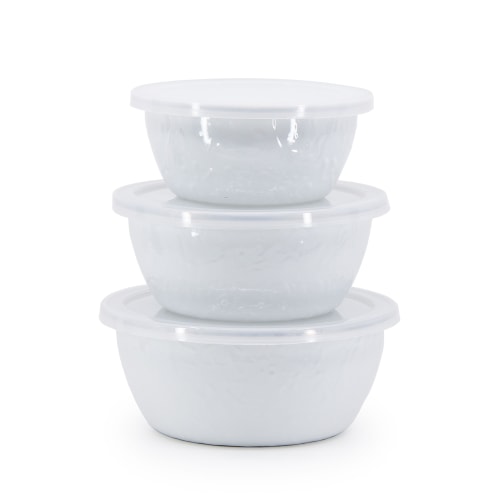 Golden Rabbit White Nesting Bowls