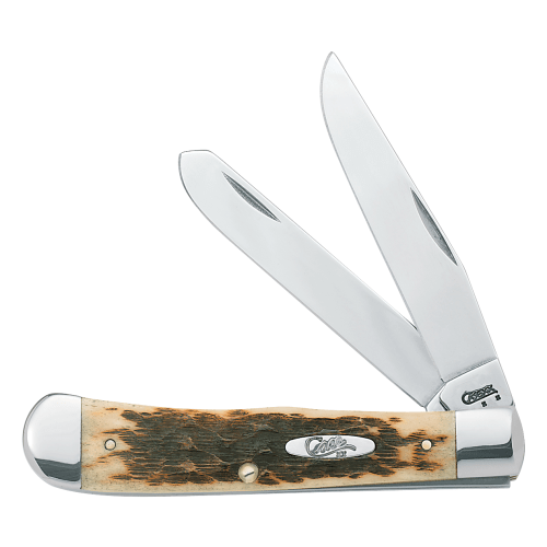 Case Amber Bone Pocket Knife - Trapper