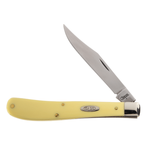 Case Yellow Handle Slimline Trapper Pocket Knife