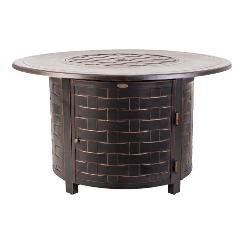 Fire Sense Perissa Aluminum Round Liquid Propane Gas Fire Pit