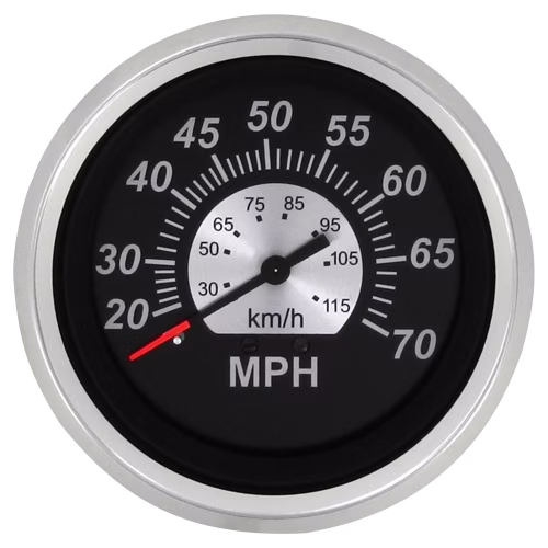 Sierra Black Sterling Speedometer Gauge