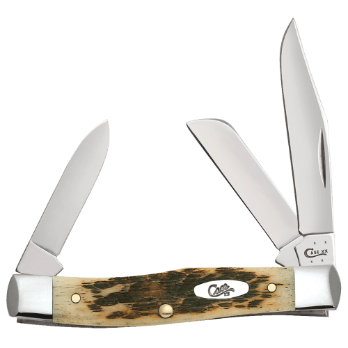 Case Amber Bone CV Medium Stockman Pocket Knife