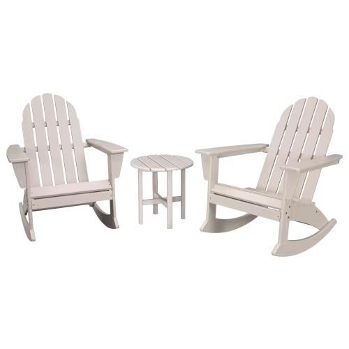POLYWOOD Vineyard 3-Piece Adirondack Rocking Chair Set