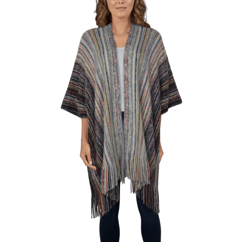 Natural Reflections Shadow Stripe Ruana for Ladies