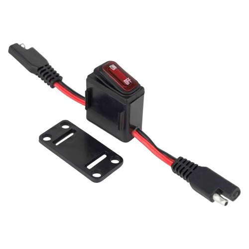 Bazooka LED Back-Lighted Inline Switch 16A 12V SAE Plug