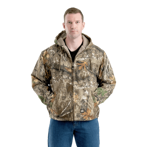 Berne Heartland Washed Duck Hooded Work Coat for Men