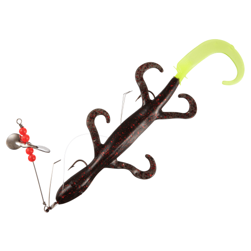 Creme Pre-rigged 6'' Curl Tail Lizards