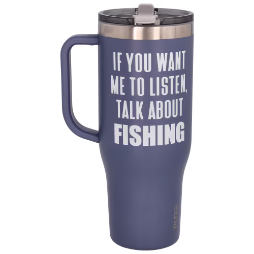 PURE Drinkware Talk About Fishing Stainless Steel Tumbler