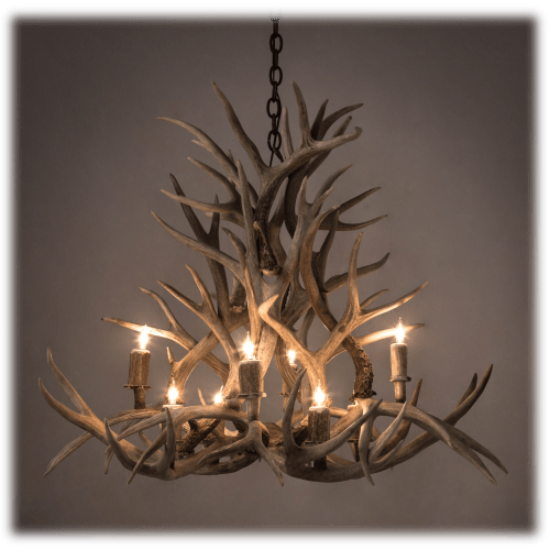 Antlerworx Mule Deer Antler 8-Light Chandelier