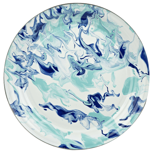 Golden Rabbit Lagoon Enamelware Large Tray