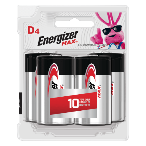 Energizer Max D Batteries 4-Pack