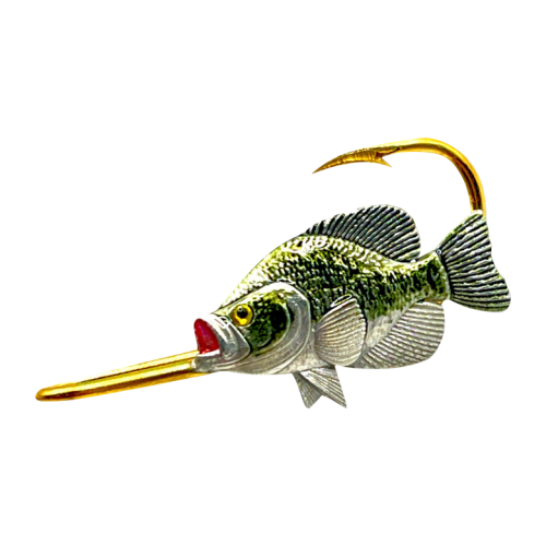 Hookits Crappie Fishing Hook Hat Pin Clip