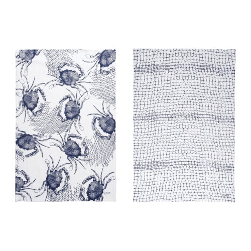 C&F Home Blue Crab and Net All-Purpose Towel 2-Piece Set
