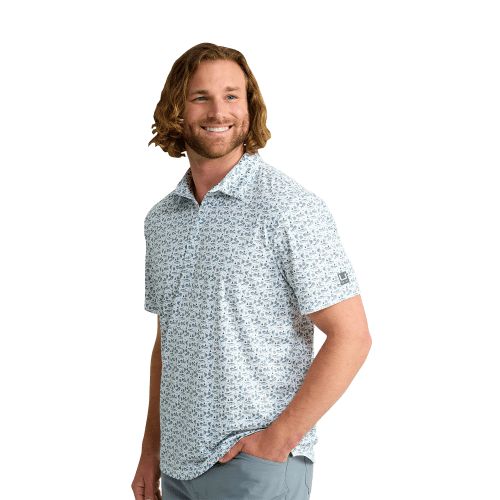 Huk Printed Pursuit Performance Polo for Men