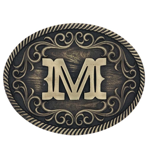 Montana Silversmiths Filigree Initial Attitude Belt Buckle