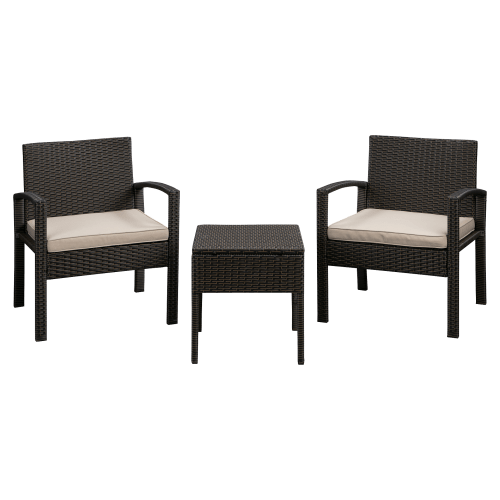 Balkene Home Bern Wicker 3-Piece Conversation Set
