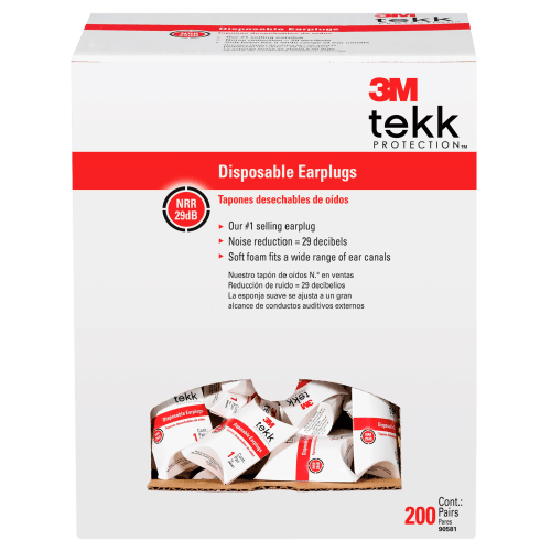 3M Tekk Protection Disposable Earplugs