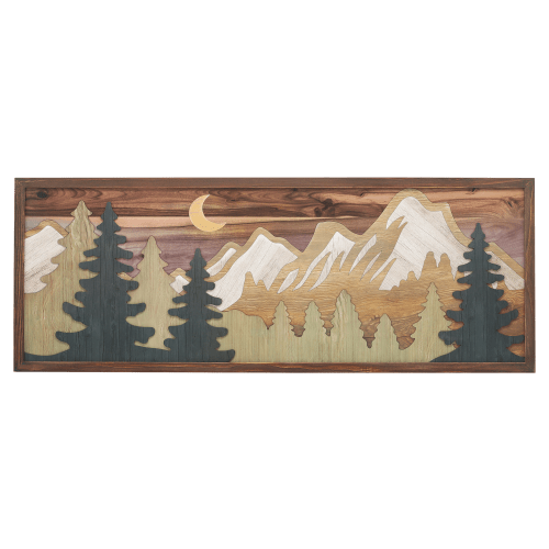 Open Road Brands Layered Mountain Scene Framed Wall Art
