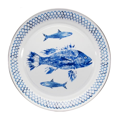 Golden Rabbit Enamelware Fish Camp Tray