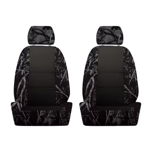 Ruff Tuff Perforated Sof-Touch Seat Covers with Camo Trim
