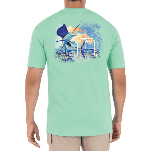 Guy Harvey Sunset Sailfish Short-Sleeve T-Shirt For Men