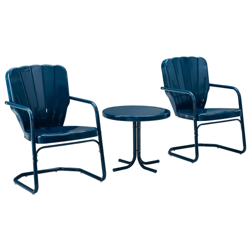 Crosley Ridgeland Chairs and Table Outdoor Metal 3-Piece Set