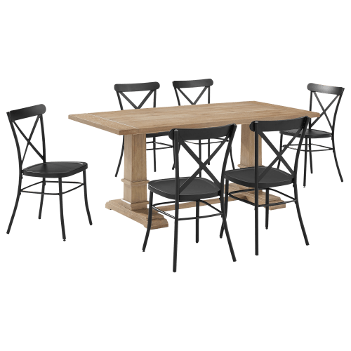 Crosley Joanna 7-Piece Dining Set with Camille Chairs