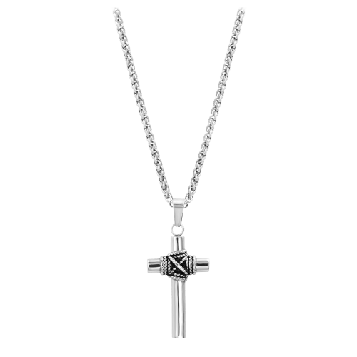 Montana Silversmiths Rope-Wrapped Cross Necklace for Men