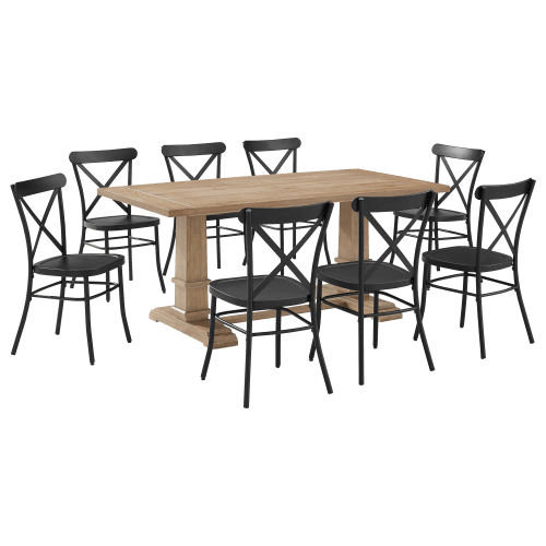 Crosley Joanna 9-Piece Dining Set with Camille Chairs