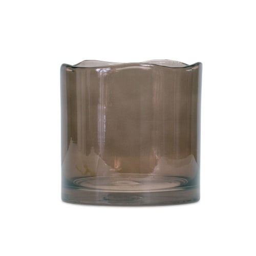 Melrose International Decorative Wavy Glass Vase