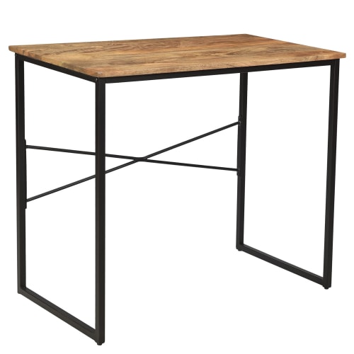 Crestview Collection Evolution Erik Wood and Metal Desk