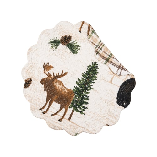 C&F Home Nolan Pines Round Place Mat 6-Pack