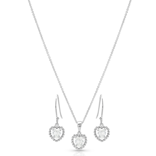 Montana Silversmiths Frozen Heart Necklace and Earrings Set