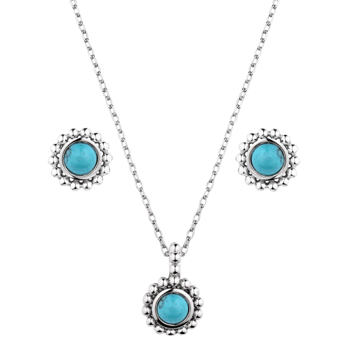 Montana Silversmiths Blue Waters Turquoise Jewelry Set
