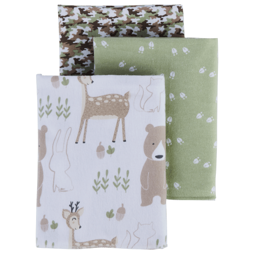 Bass Pro Shops Woodland Baby Receiving Blanket 3-Pack