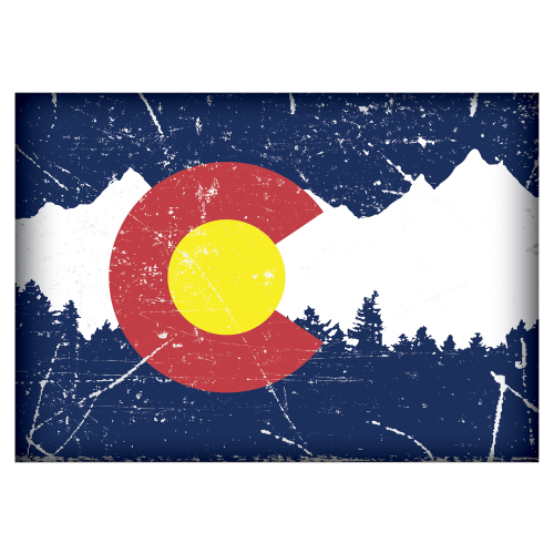 Everyone Loves Buttons Colorado Flag Souvenir Magnet