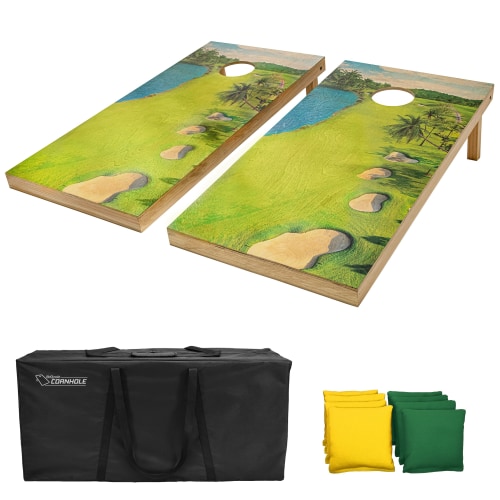 GoSports Premium Wood Cornhole Set