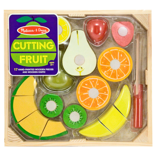 Melissa & Doug Wooden Play Food Cutting Fruit Set