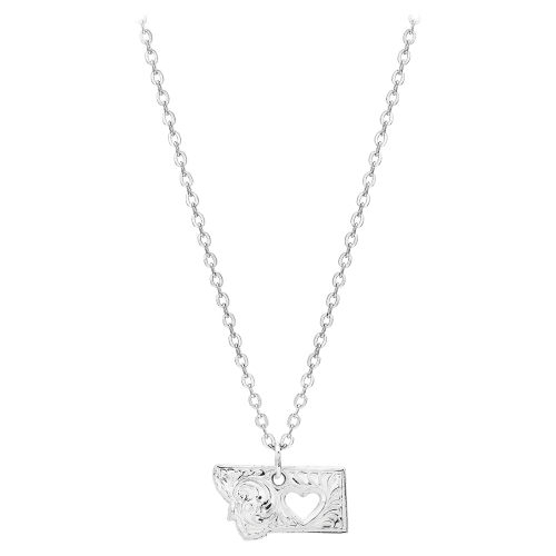 Montana Silversmiths I Heart Montana State Charm Necklace