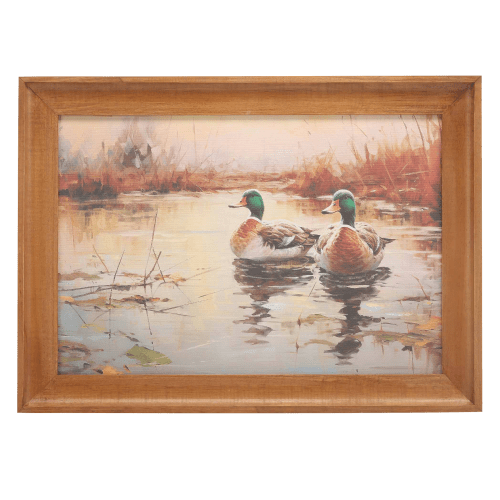 Open Road Brands Ducks on Lake Framed Wood Wall Decor